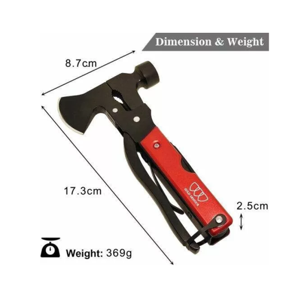 KOJA All In One Axe Hammer Camping Tool Survival Knife Kit - Image 2