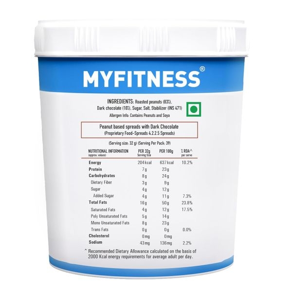 MYFITNESS Chocolate Peanut Butter Crunchy Chocolate 1.25kg - Image 2
