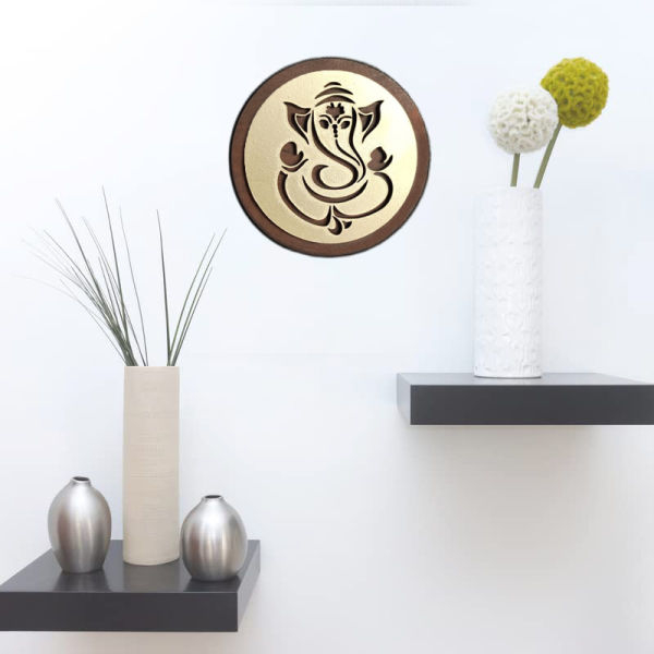 Ganpati Ji for Gift and Office & Home Décor Lord Ganesh ji Wooden Wall Decoration, temple Entrance Gate - Image 3