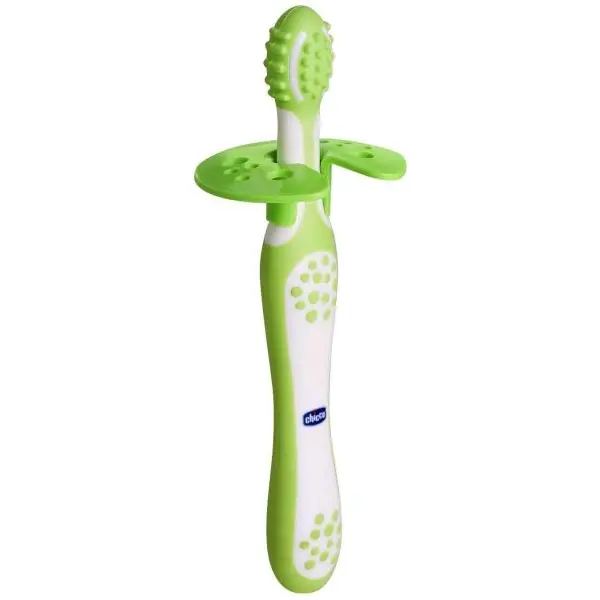Chicco Training Toothbrush Set Includes Toothbrush And Massage Brush 4M + Green - Image 2
