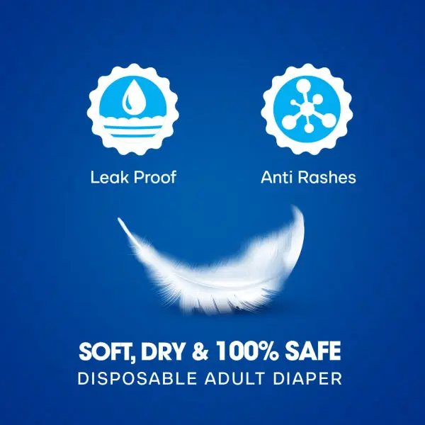 Prestige Adult Diaper - Medium | Pack of 10Pieces - Image 3