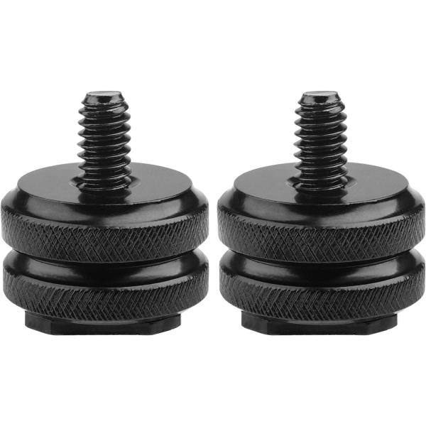 Foot Screw Adapter for Camera Hot Shoe Mount Double Nut Flash Holder - Image 3