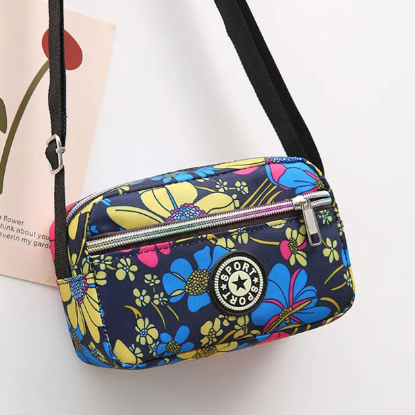 KOJA Mini Messenger Bag Waterproof Nylon Shoulder Strap Bag Graffiti Crossbody Bag - Image 6