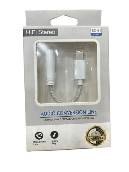 SX-01 HIFI Stereo TC To 3.5mm Converter Cable - 15 Pro Max Supported