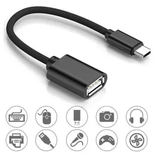 Micro Usb Type C Otg Data Cable For Otg Enabled Type C Devices