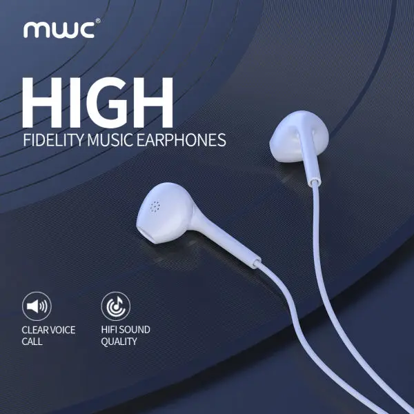 MWC MWE50 | Hi-Fidelity Wired Out-Ear Earphone | 14.2mm Dynamic Speaker | 1.2m TPE Cable | 3.5mm Audio Pin | Deep & Clean Bass | 6 month Warranty - Image 2