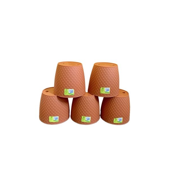 5Pcs Beautiful 5 Inch Table Decor Flower Pot / Planter For Indoor Outdoor Garden - Image 4