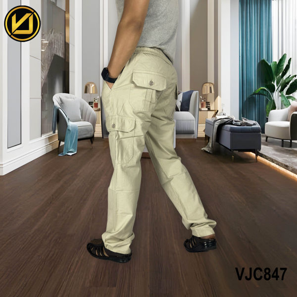 VIRJEANS (VJC847) Cargo Box Trouser For Men- Dark Cream - Image 5
