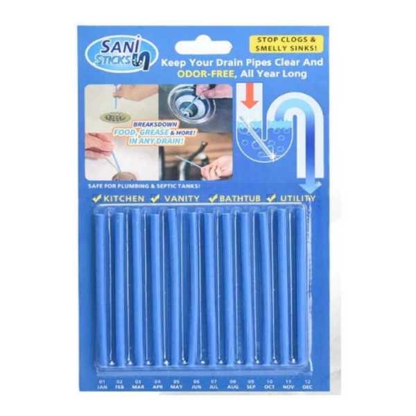 12/set Sani Sticks Oil Decontamination Kitchen Toilet Bathtub Drain Cleaner Sewer Cleaning Rod Convenient Kitchen Accessories - Image 2