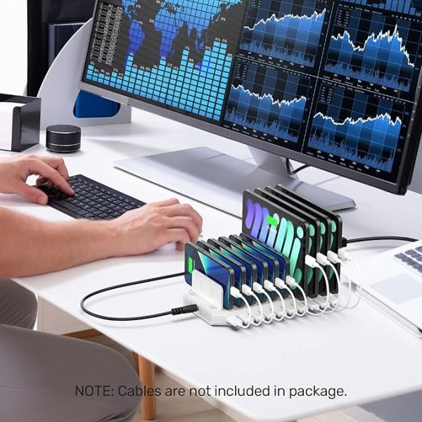 UNITEK USB Charging Station 10 Port QC 3.0 96W - Image 2