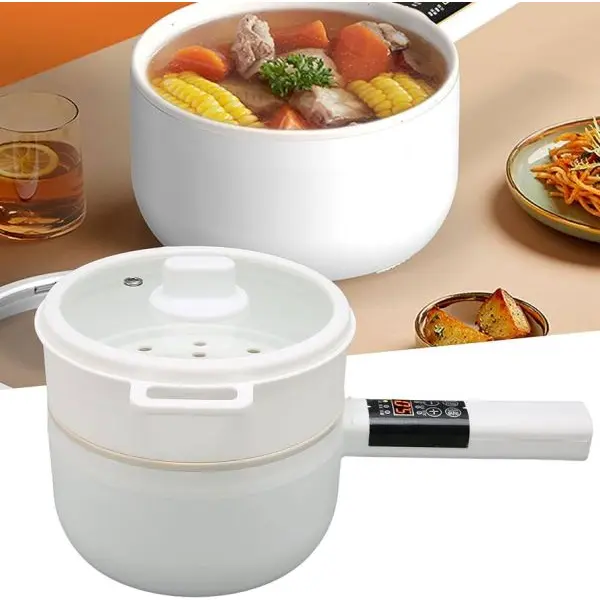 2L Electric Portable Cooker Ramen Cooker Hot Pot Electric Multifunctional Small Hot Pot - Image 5