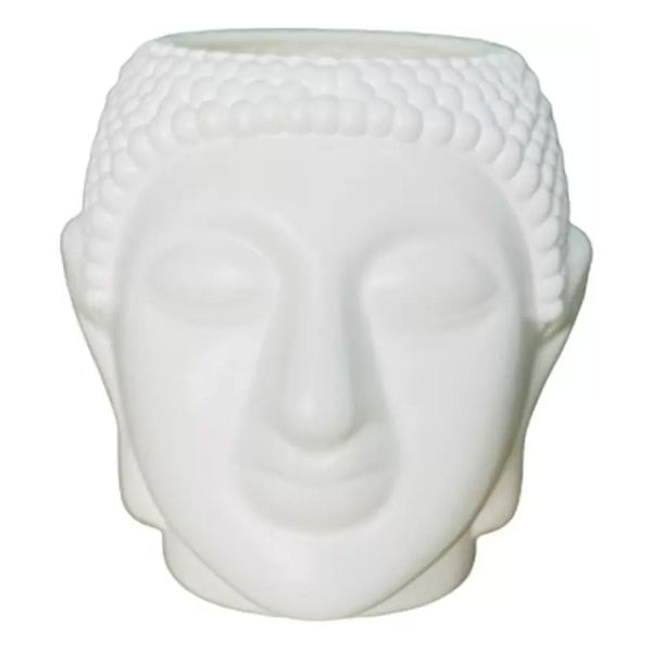 Ceramic Buddha Head Planter Pot For Plants Flowers Succulents 4" Face Flowers Pots For Indoor Outdoor Plants Gift For Friends And Family - Image 3