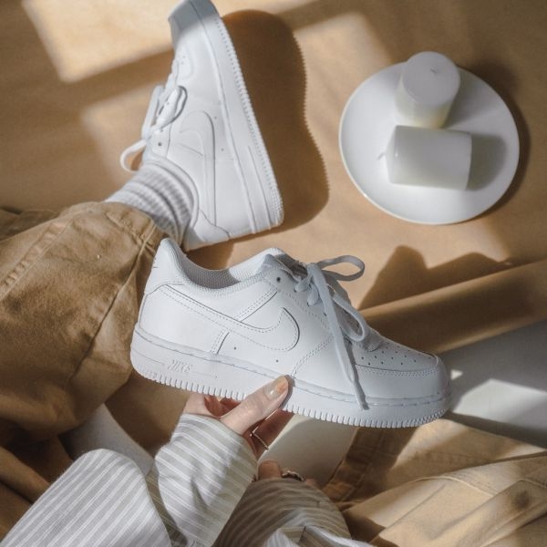 Full White Nk Air Sneakers for Women - Image 3