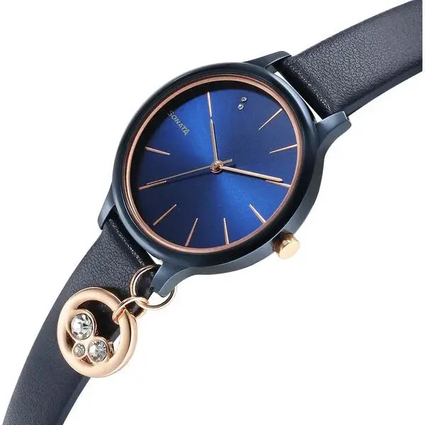 Sonata Blush Quartz Analog Pink dial Leather Strap Watch for Women - Image 3
