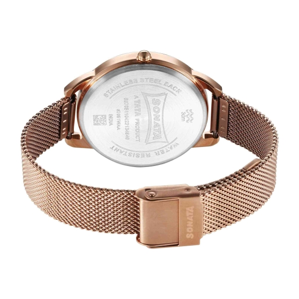 Sota Wedding Quartz Alog Green Dial Stainless Steel Strap Watch for Women - Image 4