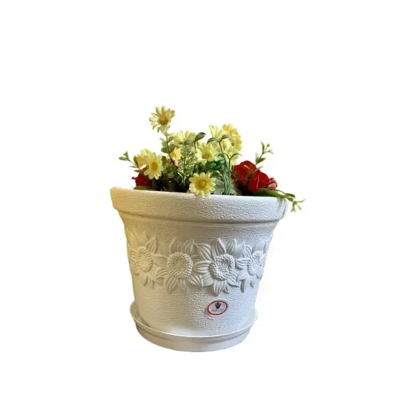 12 Inch Beautiful Sunny Flower Pot For Indoor Outdoor Garden - Image 2