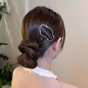 KOJA Shredded Glittery Rhinestone Cloud Clip Side Bang Hair Pin
