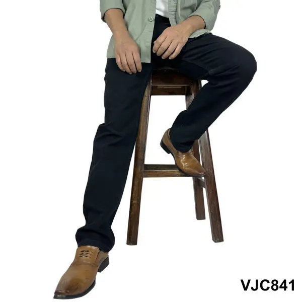 VIRJEANS (VJC841) Stretchable Cotton Chinos Pant For Men-Black - Image 3