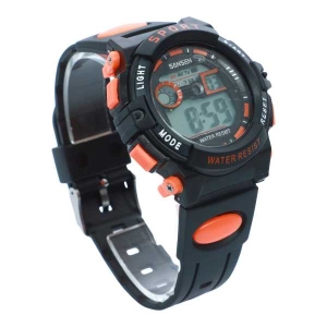 Black/Orange Color Digital LED Display,Auto Date Watch For Kids
