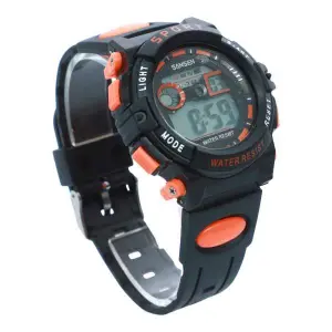 Black/Orange Color Digital LED Display,Auto Date Watch For Kids