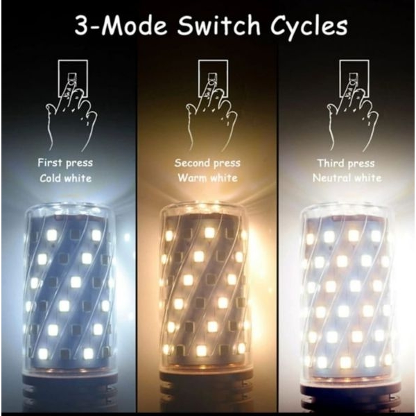 Thread Crystal Pendent (12 +12) 24 Watt White and Warm Crystal Corn LED - Image 4
