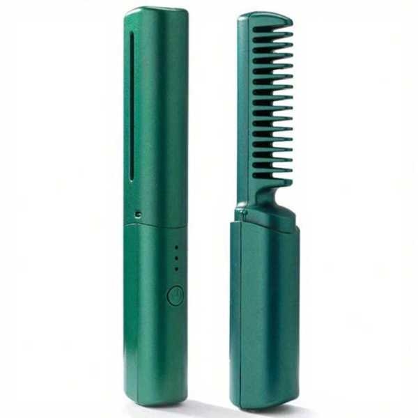 Rechargeable Mini Hair Straightener Brush, Portable Straightening Comb (Color May Vary) - Image 2