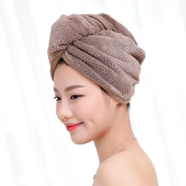 New Quick Dry Head Shower Cap Towel Hair Wrap Soft Microfibre Bath Turban - Image 4