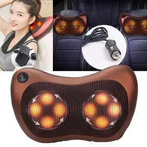 Along Portable Car And Home Pillow Massager/Massage 4 Ball And 8 B *Cod* Dual Use Deep Kneading Car