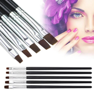 DIY Gel Nail Brush with Good Grip Handle Nylon Hair Ombre Brush Pro Nail Art Tool Multiple pcs for Nail Technicians Gel Brush For Nails Gel Brush Beauty Tool Nail Salon Beauty Salon Nail Brush