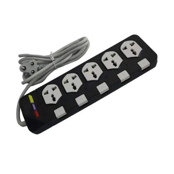 Silvertek 'ST-550' Surge Protector 5 Outlet Universal Electrical 3 Pin Socket Extension Cord Multiplug - Image 3