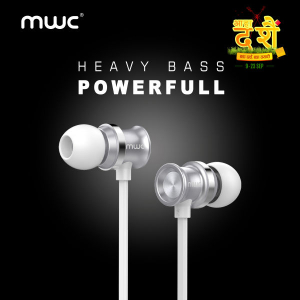 MWC MEP01 (New Launched) | 3.5mm Wired-Earphone | 360 Degree Surround Sound Cavity | 10mm Driver | Hi-Fi Audio | Super Premium Quality | Heavy bass with Powerful Sound | White