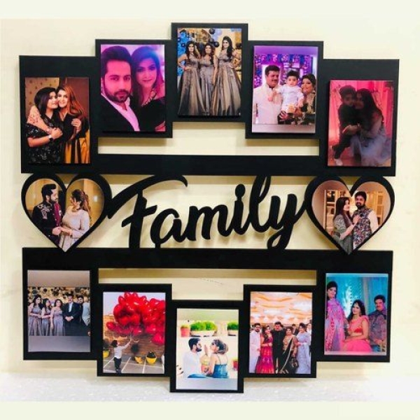 Wall Picture Frame Beautiful Gift Home Decor Photo Frame Wooden in Black - Image 2
