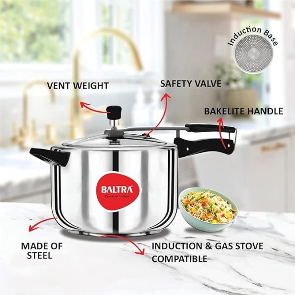 BALTRA Fortunes Steel Cooker 5 Ltr - Image 3