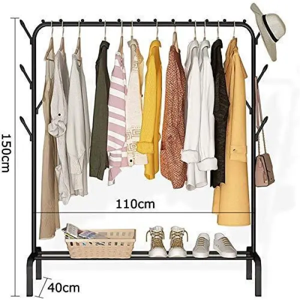 Lukzer 1 PC Multipurpose Clothes Rack Single Rod - Image 2