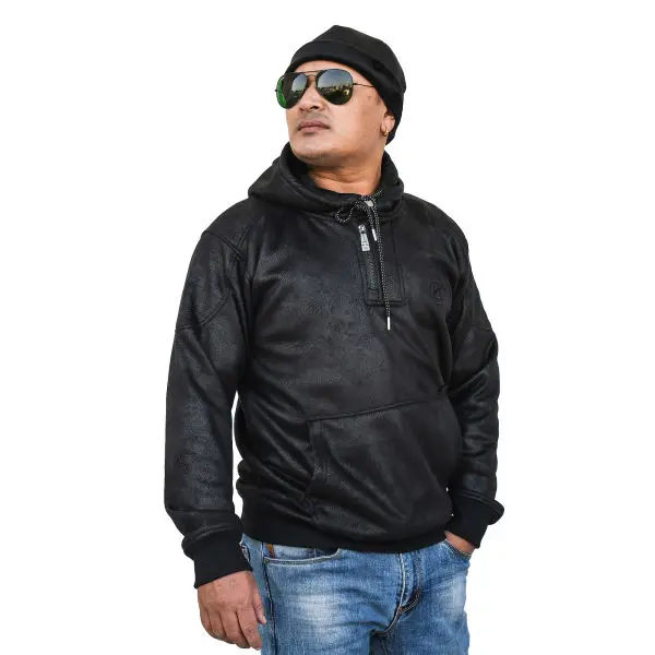 VIRJEANS (VJC785) Winter Hoddie For Men-Black - Image 3