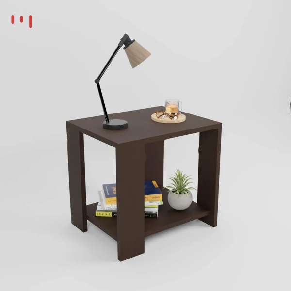 Light Engineered Wood Multipurpose Small Side Table for Living Room & Bedside with Storage Home Office Table - Image 2