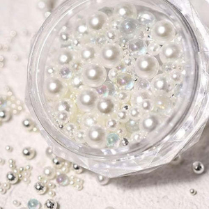 Fake Pearl Nail Decorations Beads Rhinestones DIY Assorted Nail Jewelry Nail Charms Nail Decals for Nail Art Accessories Nail Extension Manicure Nail Salon Tool