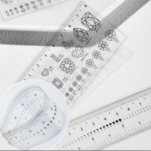 Press On Nail & Stone Measuring Ruler Nail Art Manicure Nail Salon Nail Technician & DIY Beauty Tool - Image 3