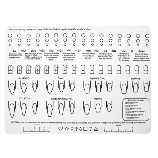 Foldable Nail Mat Practice Tool Pad & Hand Rests Holder - Image 2