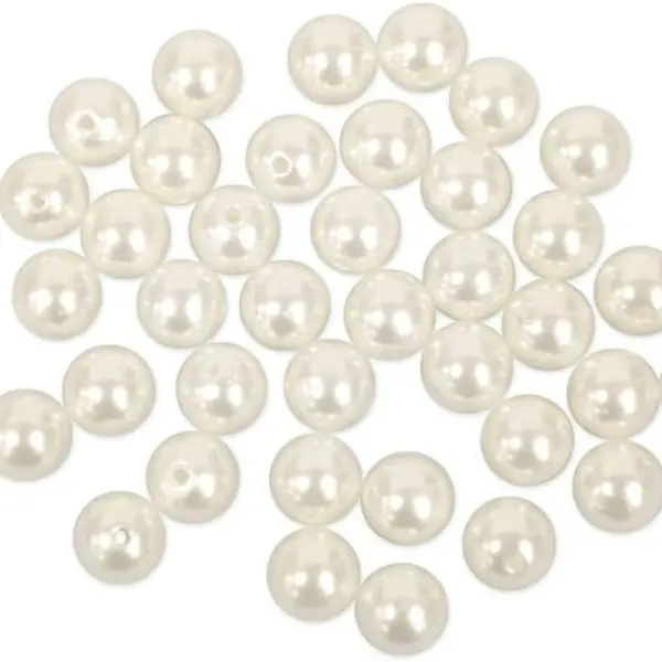 8mm 20Grams Beads White Used In Dresses, Jewellery Formation, Diy Arts n Crafts, - Image 2