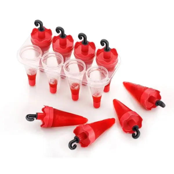 8pcs Ice Candy Umbrella Style Stick Popsicle Mold & Kulfi Frozen Ice Cream Pop Yogurt Jelly Lolly Maker Tray (Assorted Color) - Image 2