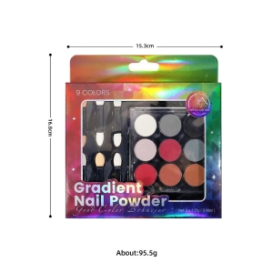 9 Colors Nail Powder Nail Art Pigment Powder