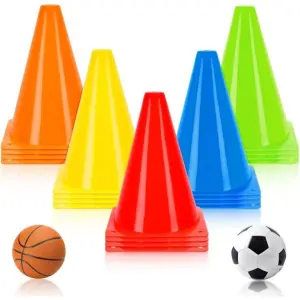 9 inch football/basketball cone for ground practice set of 10