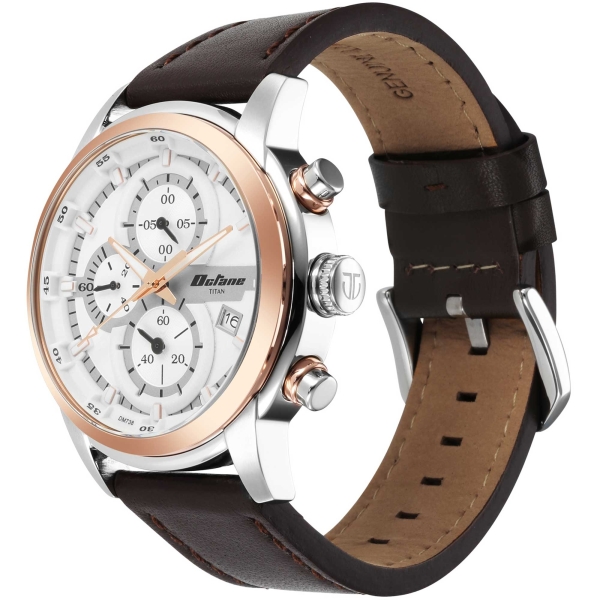 Titan Octane Silver Dial Analog with Date Stainless Steel Strap Watch for Men - Image 3