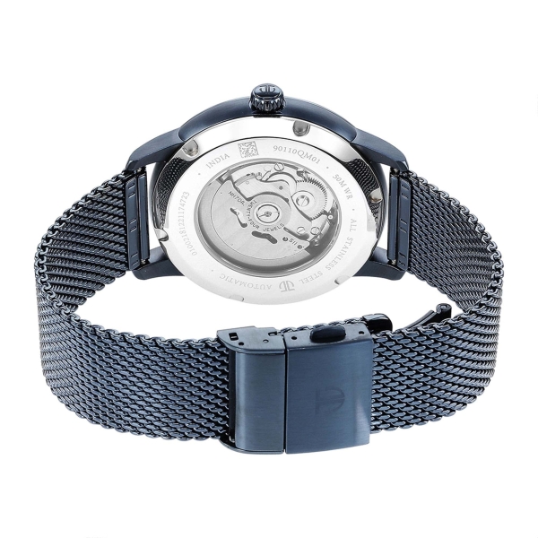Titan Skeletal Automatic Blue Dial Blue Stainless Steel Strap Watch for Men - Image 5