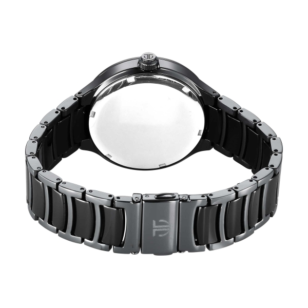 Titan Ceramic Fusion Multifunction Black Round Dial Two Toned Stainless Steel Strap Watch For Men - Image 3