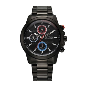 Titan Men Stainless Steel Round Shape Watches(90152KM01)