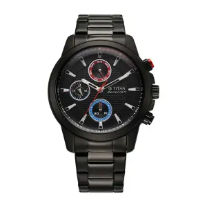 Titan Men Stainless Steel Round Shape Watches(90152KM01)