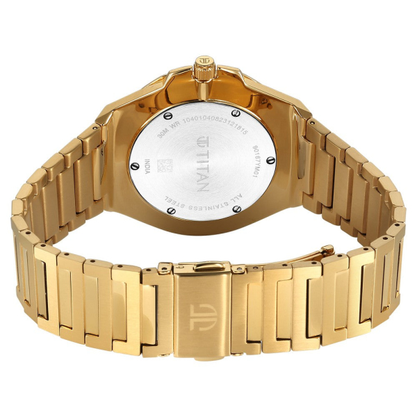 Titan Classic Slim Quartz Analog with Date Silver Dial Stainless Steel Strap Watch for Men - Image 3