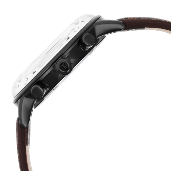 Titan Light Leathers Quartz Multifunction Black Dial Leather Strap Watch for Men - Image 4
